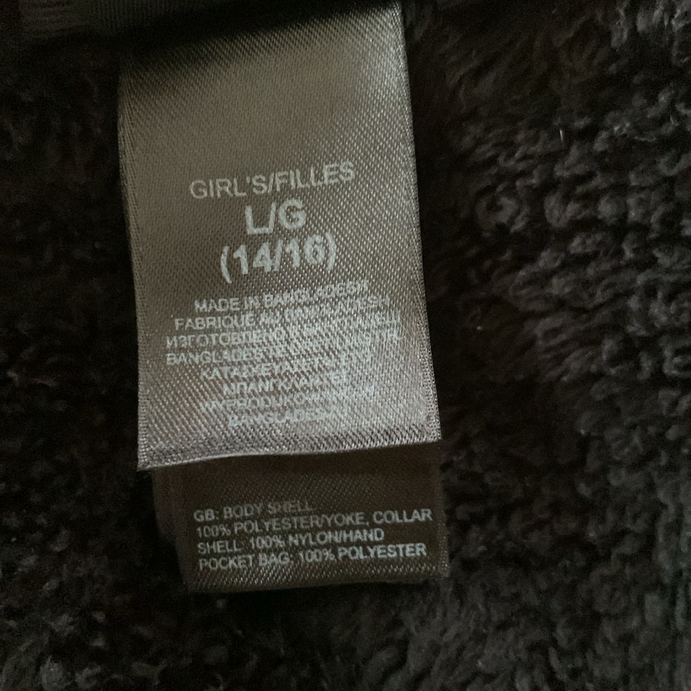 North Face fleece jacket, black, girls 14-16. - Picture 4 of 7